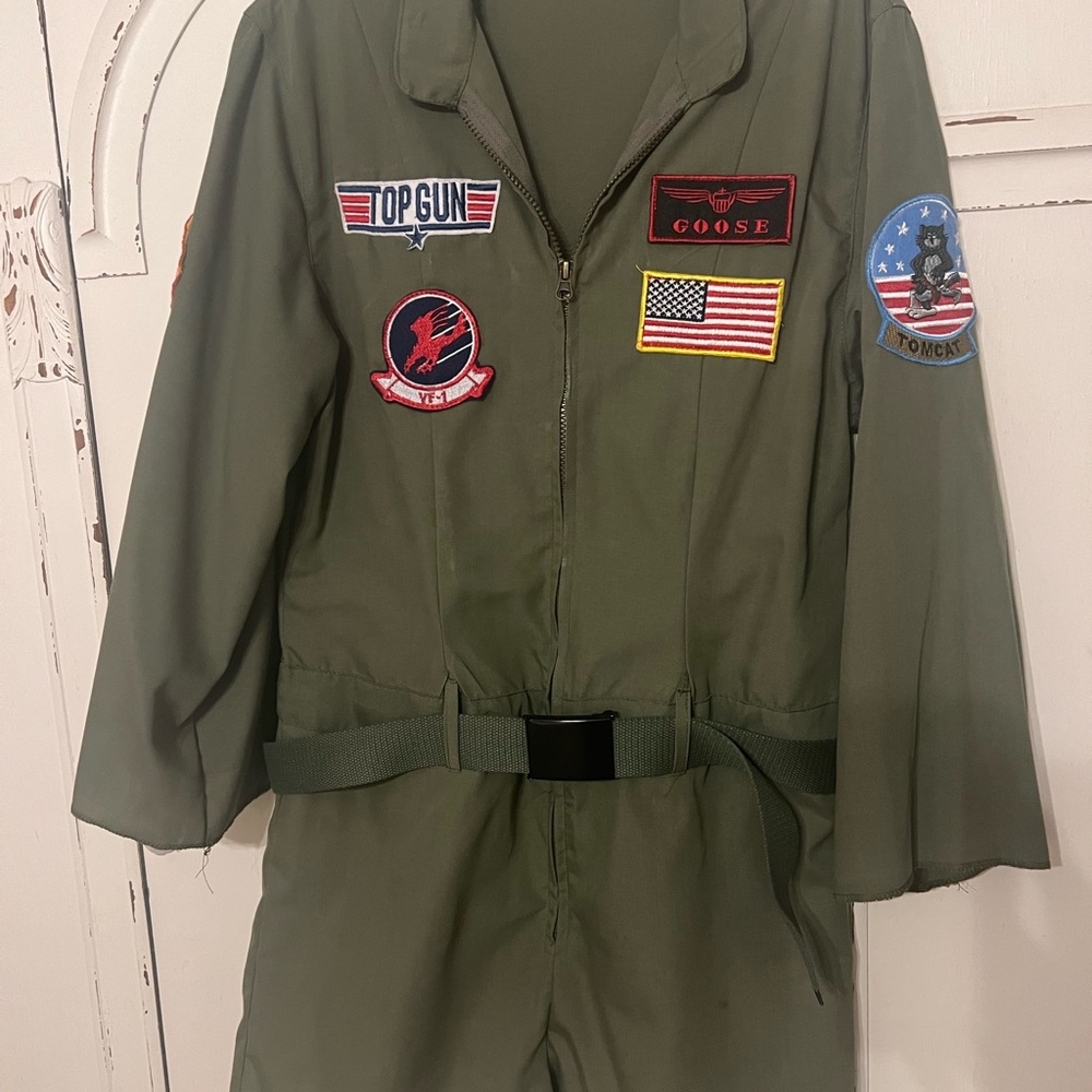 Green Flight Suit with Patches